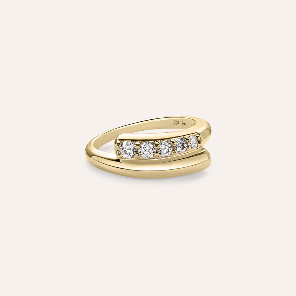 Anello Riviere Golden Dreams Placcato Oro Giallo Cubic Zirconia - Anelli Riviere Donna | Stroili