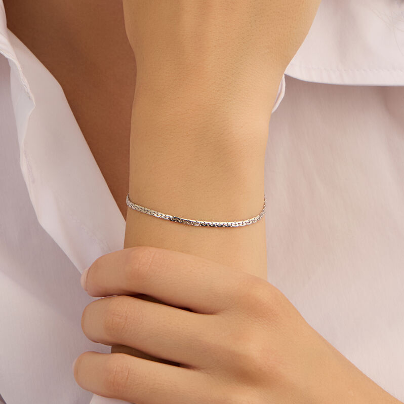 Bracciale Catena Colette Oro Bianco - Bracciali Donna | Stroili