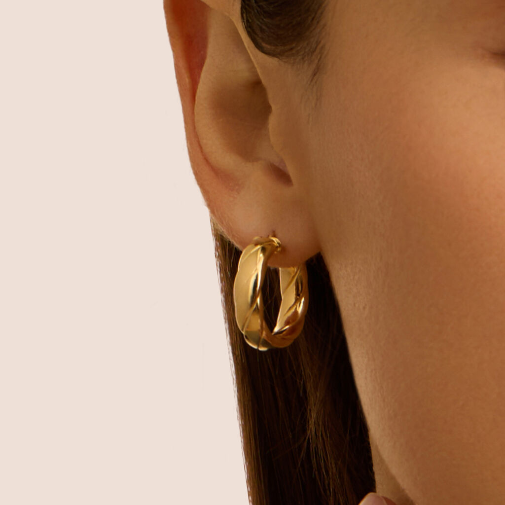 Orecchini A Cerchio Gold Essence Oro Giallo