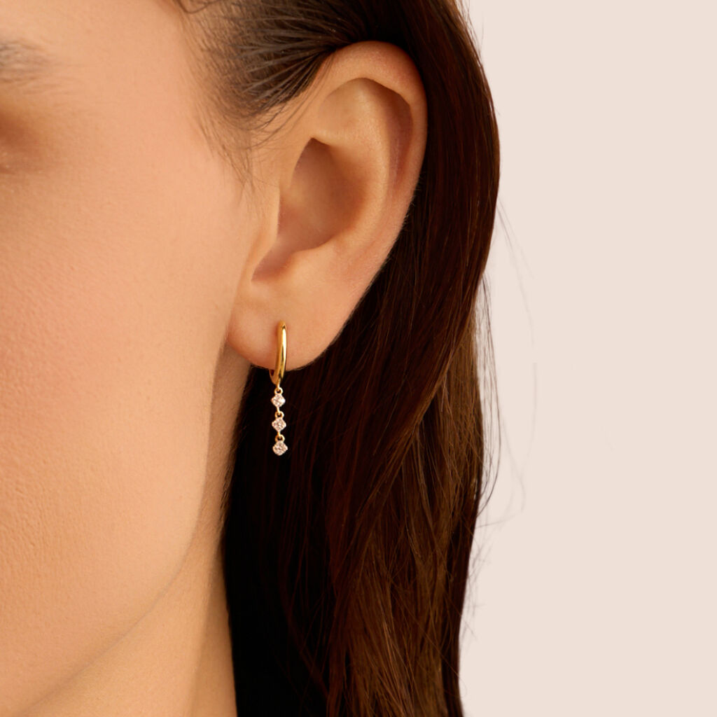 Mono Orecchino A Cerchio Sophia Oro Giallo Diamante