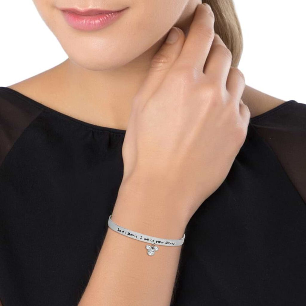 Bangle Lady Message Acciaio Disney e Cristalli - Bracciali Donna | Stroili