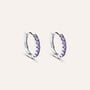 Orecchini A Cerchio Silver Rainbow Argento Rodiato Cubic Zirconia
