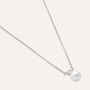 Collana Silver Pearls Argento Rodiato Perla sintentica Cubic Zirconia