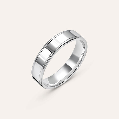 Fede Classica 4.5 mm Oro Bianco - Anelli con Incisione Uomo | Stroili