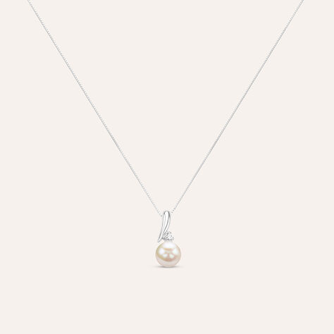Collana Gold Pearls Oro Bianco Perla D'Acqua Dolce Diamante - Collane Donna | Stroili