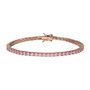 Bracciale Tennis Silver Rainbow Argento Rosa Cubic Zirconia