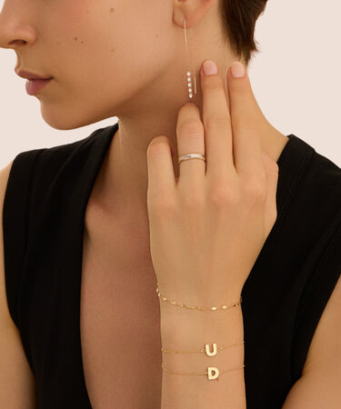 Mono Orecchino Pendente Beverly Oro Giallo Cubic Zirconia