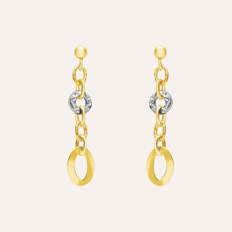 Orecchini Pendenti Beverly Oro Bicolore - Orecchini Pendenti Donna | Stroili
