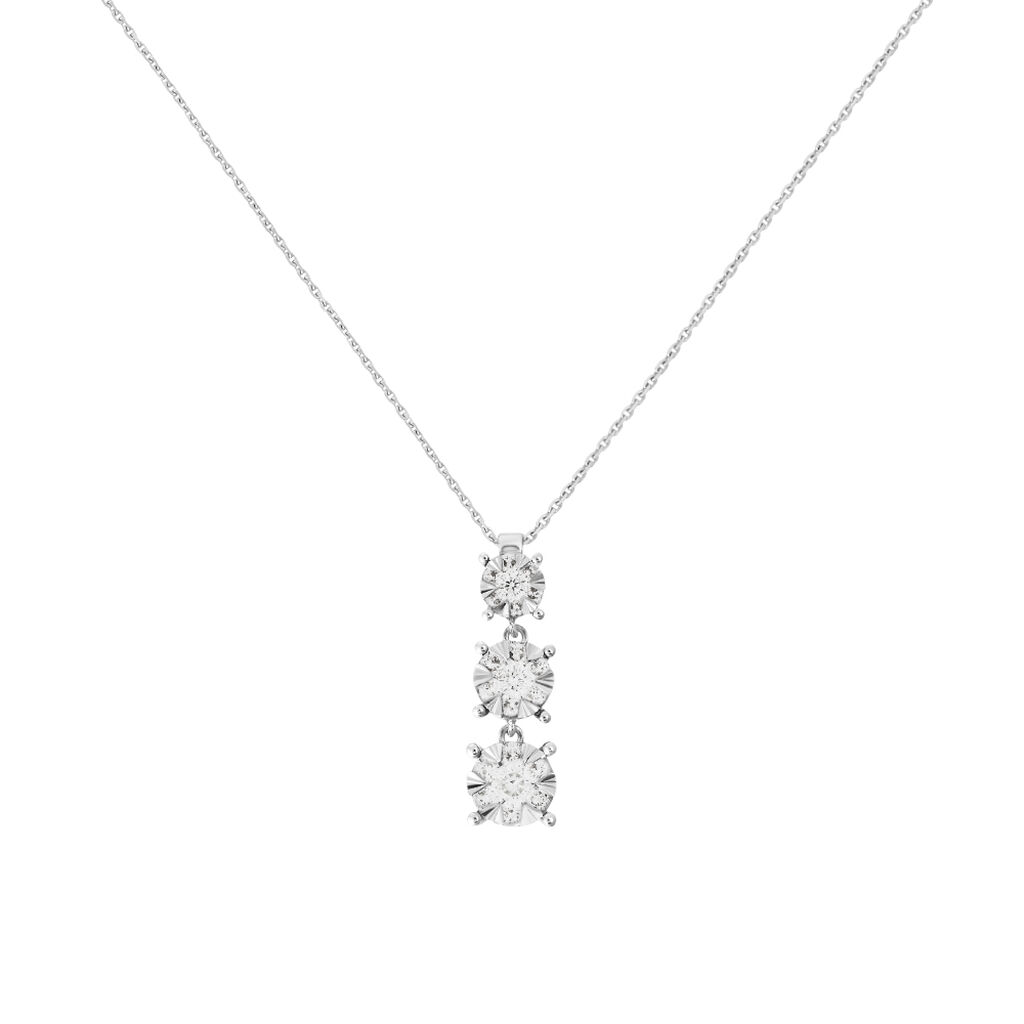 Collana Punto Luce Diamotion Oro Bianco Diamante - Collane Punto Luce Donna | Stroili