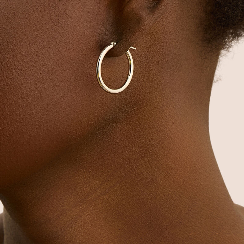 Orecchini A Cerchio Silver Collection Argento Rodiato - Orecchini a Cerchio Donna | Stroili