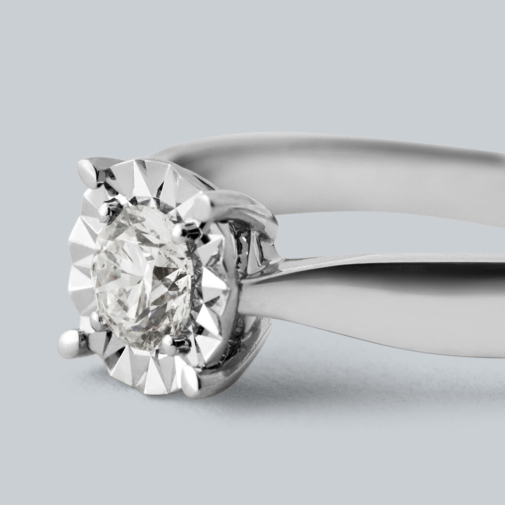 Anello Solitario Diamotion Oro Bianco Diamante - Anelli con Pietre Donna | Stroili