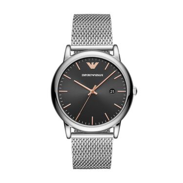 Orologio solo tempo cinturino mesh e cassa in acciaio