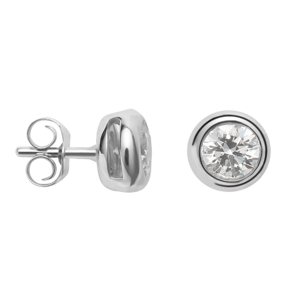 Orecchini Lobo Punto Luce Grace Oro Bianco Diamante - Orecchini a Lobo Donna | Stroili