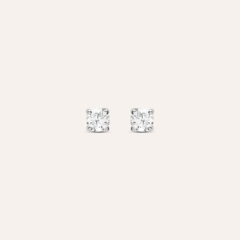 Orecchini Lobo Punto Luce Grace Oro Bianco Diamante - Orecchini a Lobo Donna | Stroili