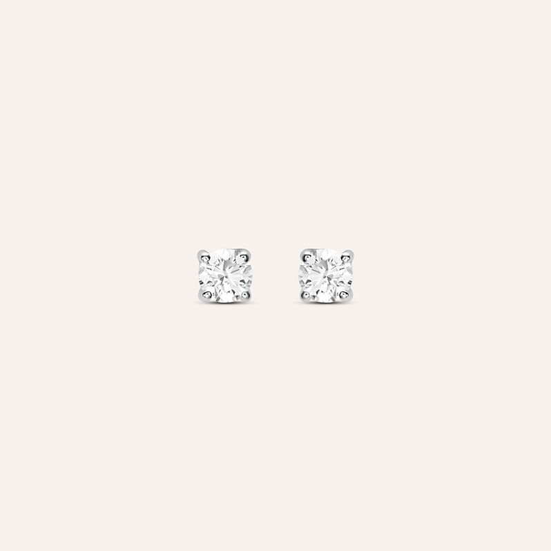 Orecchini Lobo Punto Luce Grace Oro Bianco Diamante - Orecchini a Lobo Donna | Stroili
