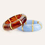 Bangle Elastico Radiance Acciaio Dorato Acrilico Celeste