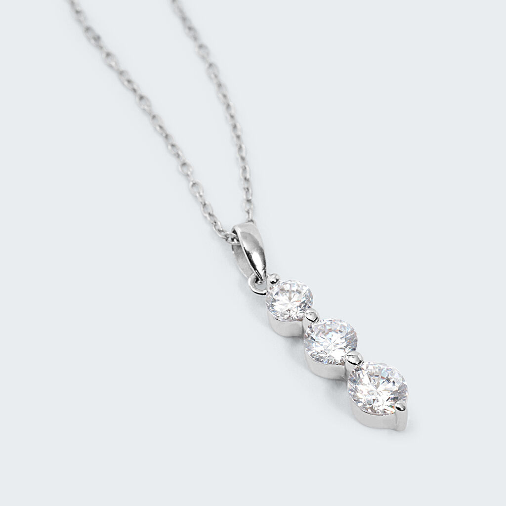 Collana Trilogy Silver Elegance Argento Rodiato Cubic Zirconia - Collane Donna | Stroili