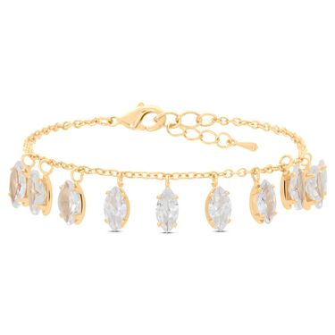Bracciale Multi Punto Luce Romantic Shine Metallo Dorato Cristallo