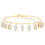 Bracciale Multi Punto Luce Romantic Shine Metallo Dorato Cristallo