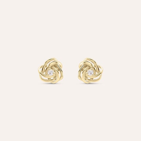 Orecchini Lobo Golden Dream Placcato Oro Giallo Cubic Zirconia - Orecchini a Lobo Donna | Stroili