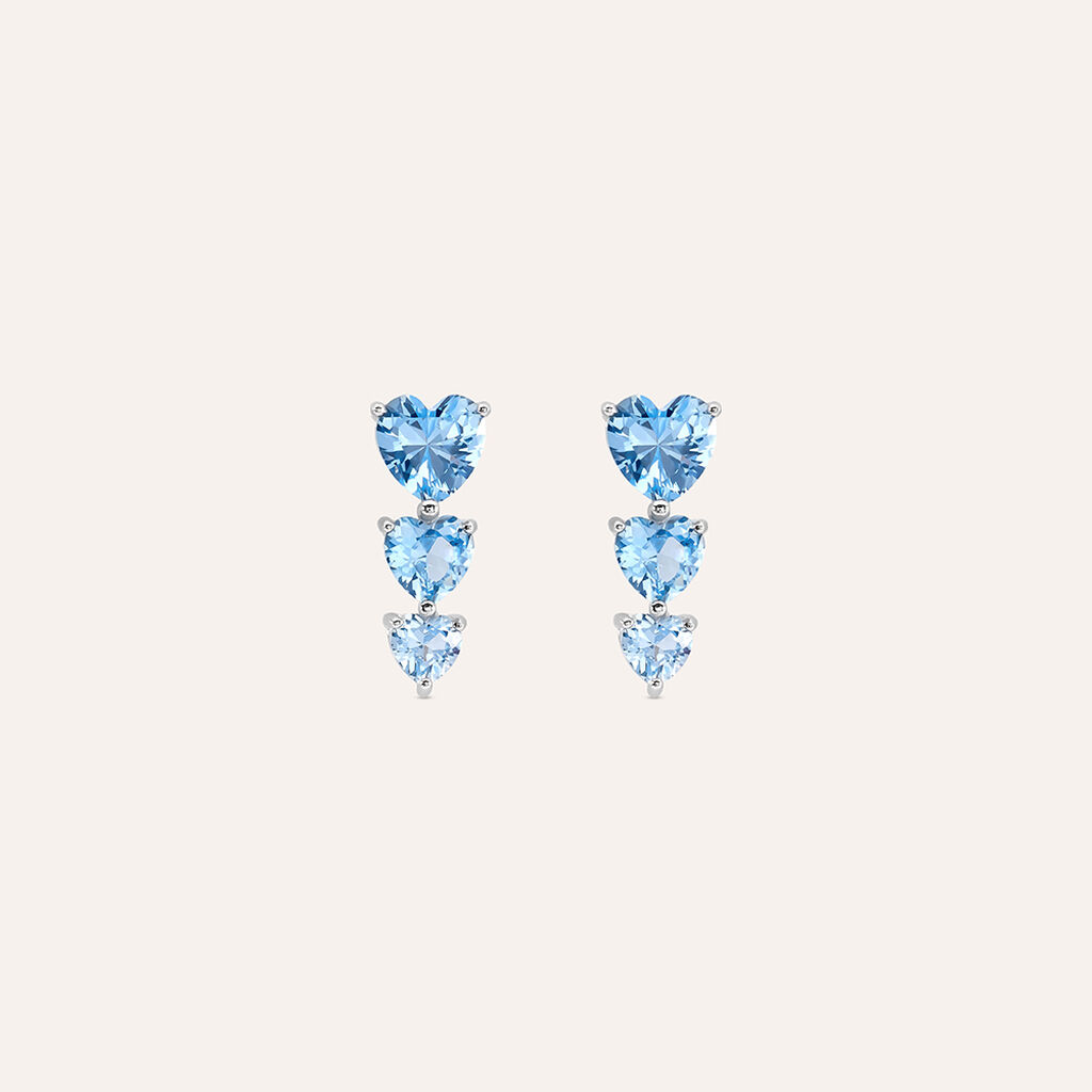 Orecchini Lobo Trilogy Silver Rainbow Argento Rodiato Cubic Zirconia - Orecchini a Lobo Donna | Stroili