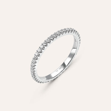 Fede Classica Eternity 1.8 mm Oro Bianco Diamante