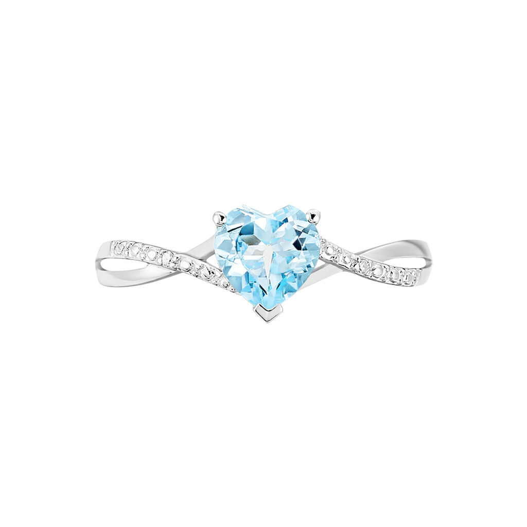 Anello Am&eacute;lie Oro Bianco Topazio Cubic Zirconia