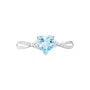 Anello Am&eacute;lie Oro Bianco Topazio Cubic Zirconia