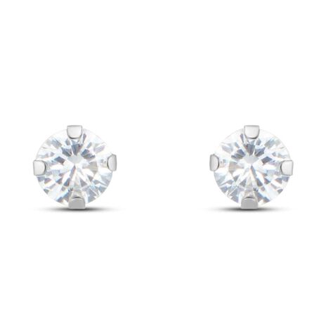 Orecchini Lobo Punto Luce Bon Ton Oro Bianco Cubic Zirconia - Orecchini a Lobo Donna | Stroili