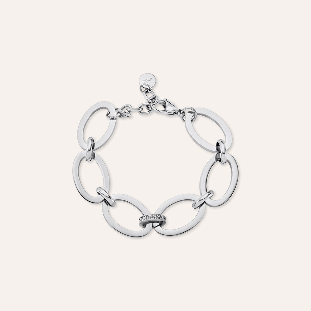 Bracciale Catena Lady Code Acciaio Cristallo - Bracciali Donna | Stroili