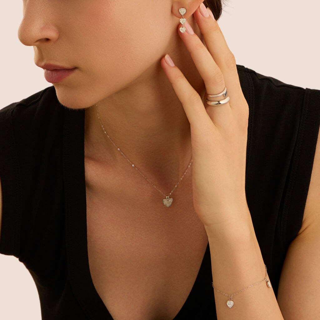 Anello Contrarie Charlotte Oro Bianco Zaffiro Diamante