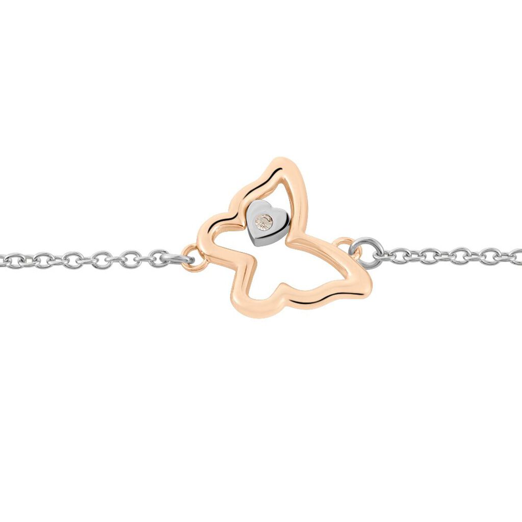 Bracciale Lady Chic Acciaio Bicolore Farfalla e Cristalli