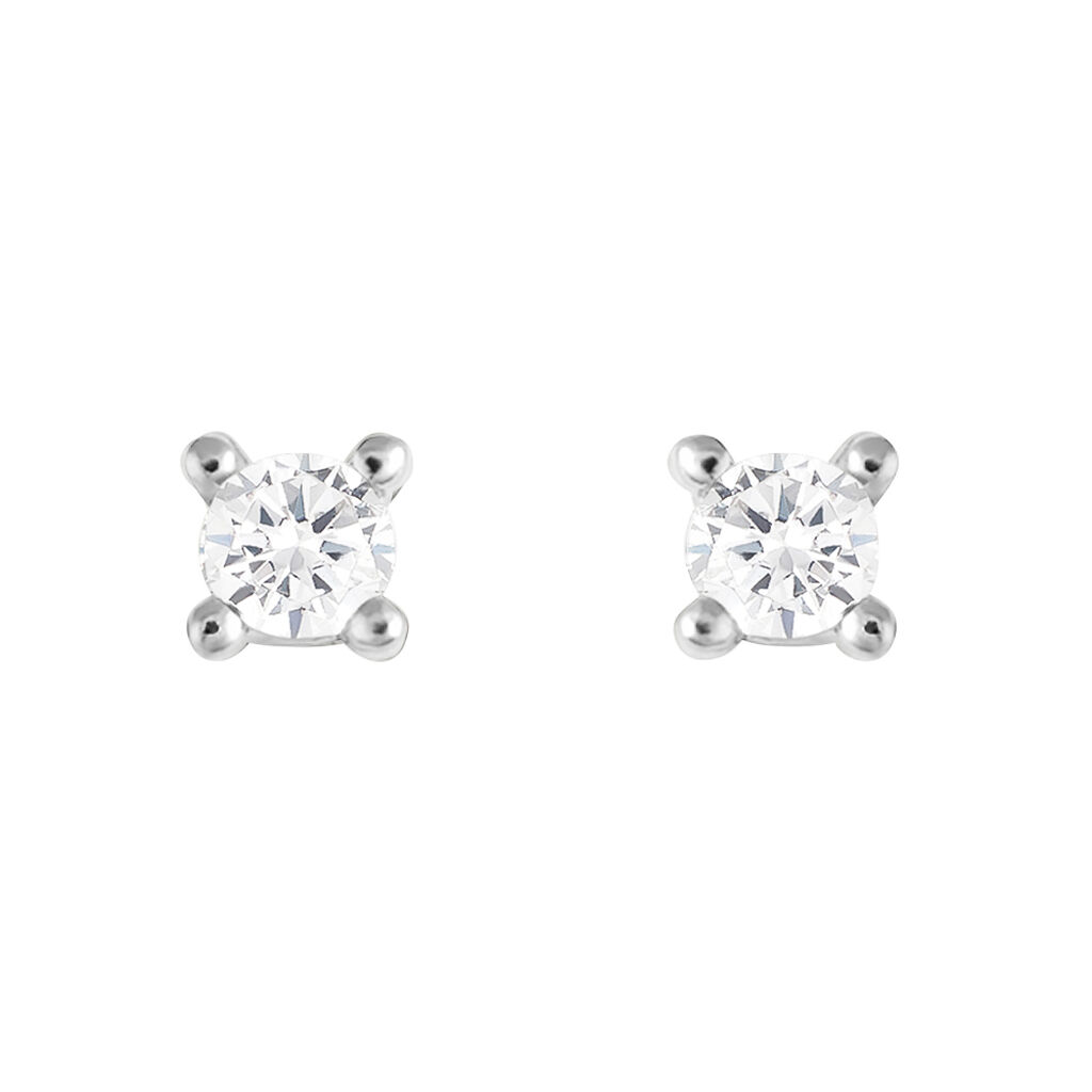 Orecchini Lobo Punto Luce Silver Elegance Argento Rodiato Cubic Zirconia - Orecchini a Lobo Donna | Stroili