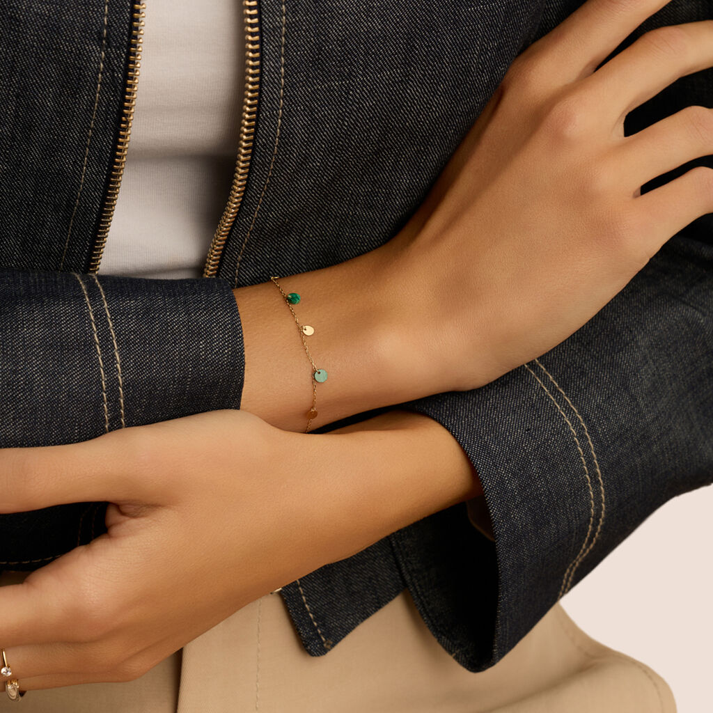 Bracciale Beverly Oro Giallo Malachite