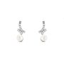 Orecchini Lobo Silver Pearls Argento Rodiato Perla sintentica Cubic Zirconia