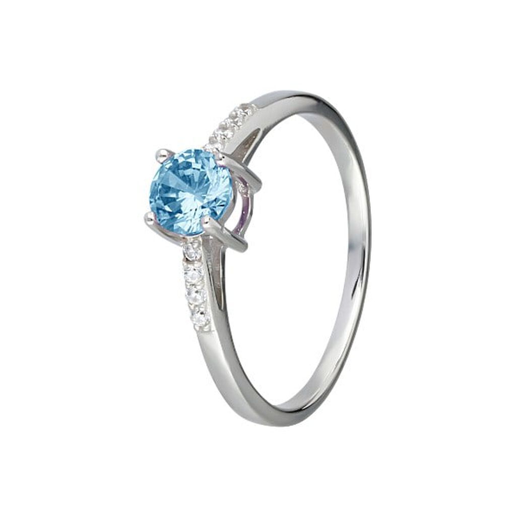 Anello Solitario Silver Rainbow Argento Rodiato Cubic Zirconia - Anelli con Pietre Donna | Stroili