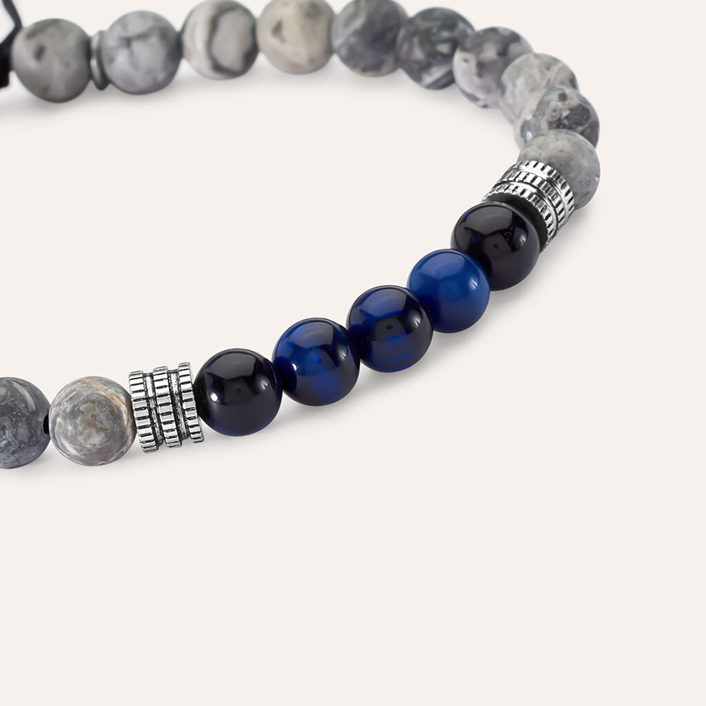 Bracciale Man Code Ottone Nero Diaspro