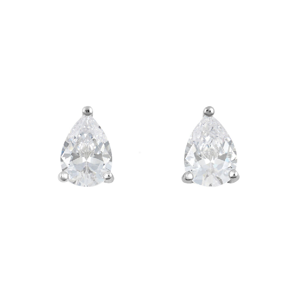 Orecchini Lobo Punto Luce Silver Elegance Argento Rodiato Cubic Zirconia - Orecchini a Lobo Donna | Stroili