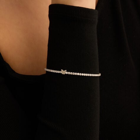 Bracciale Tennis Romantic Shine Metallo Cristallo - Bracciali Tennis Donna | Stroili