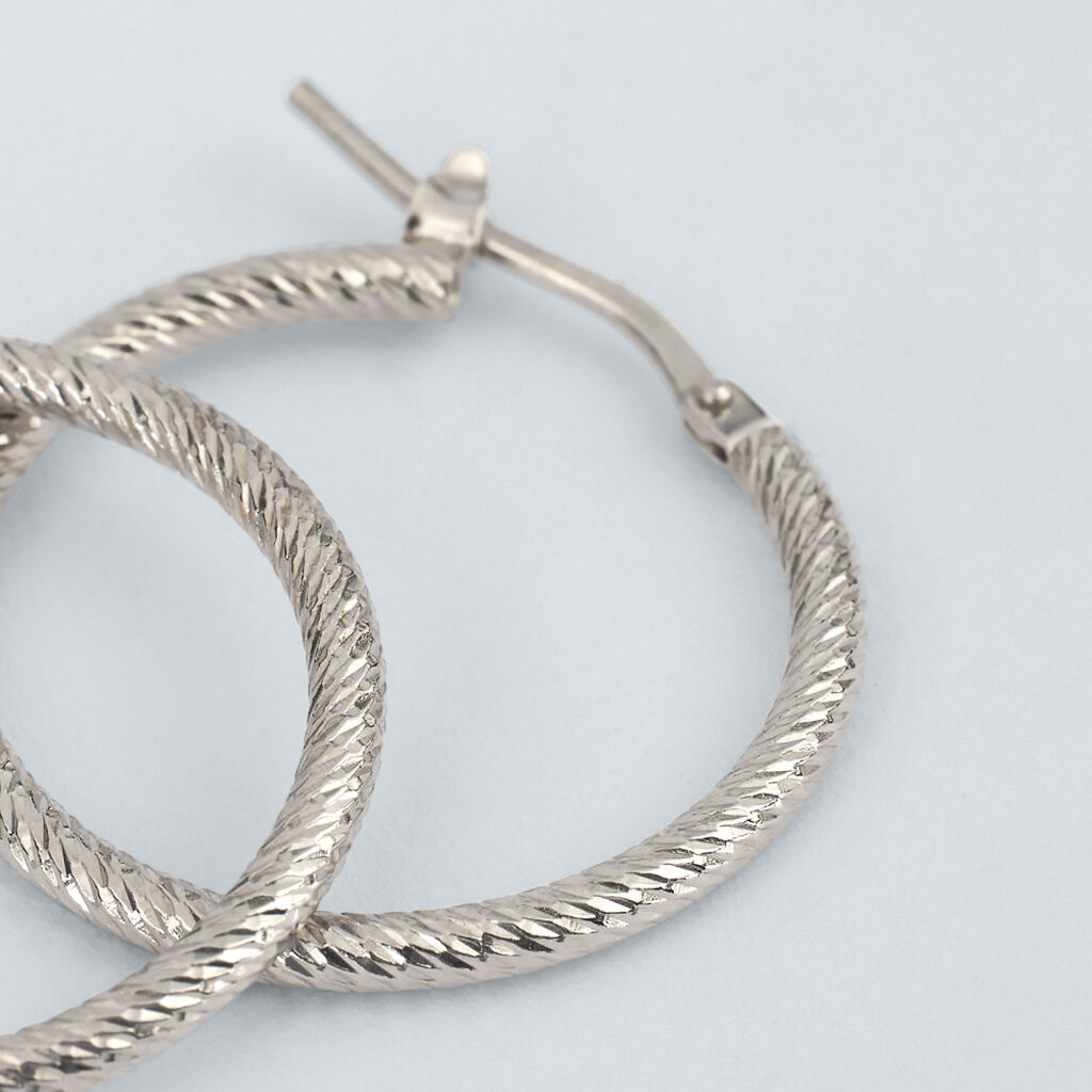 Orecchini A Cerchio Silver Collection Argento Rodiato