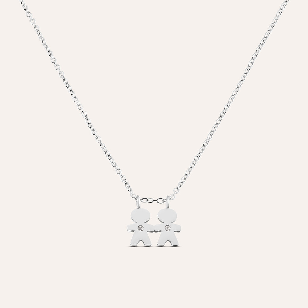 Collana Sunrise Acciaio Cristallo