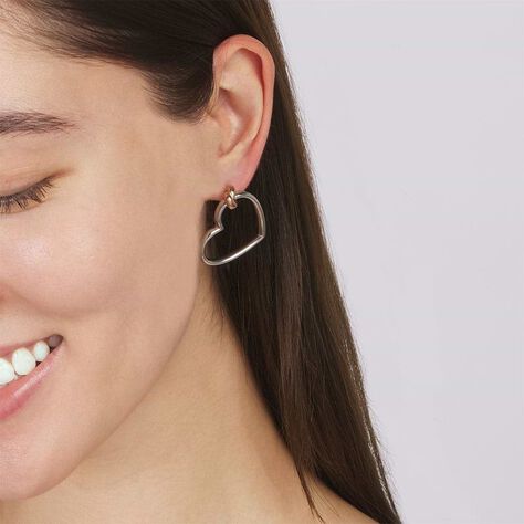 Orecchini Pendenti Lady Code Acciaio Bicolore Bianco / Rosa - Orecchini Pendenti Donna | Stroili