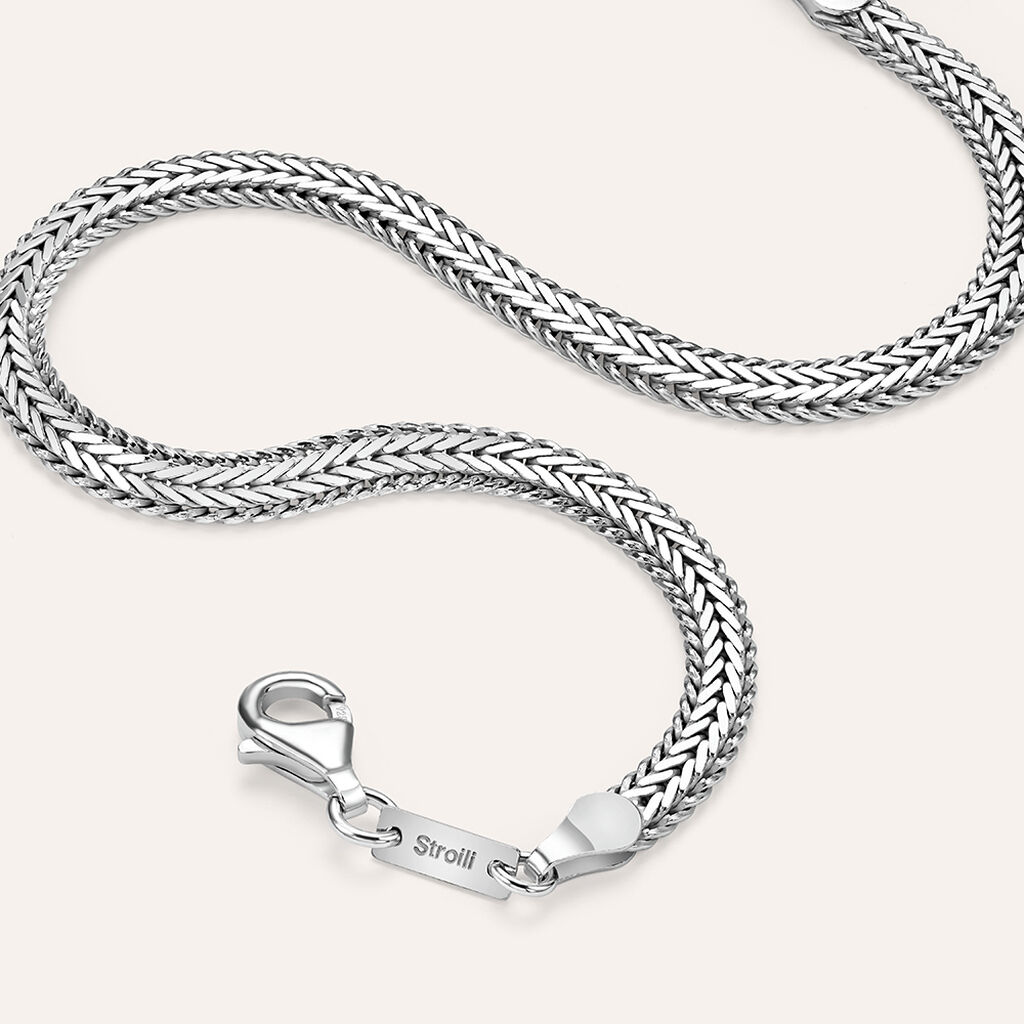 Bracciale Catena Gentleman Argento Rodiato