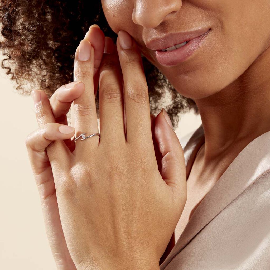 Anello Solitario Sophia Oro Bianco Diamante