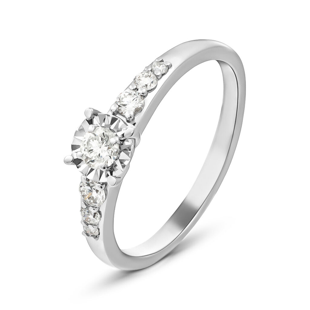 Anello Solitario Diamotion Oro Bianco Diamante