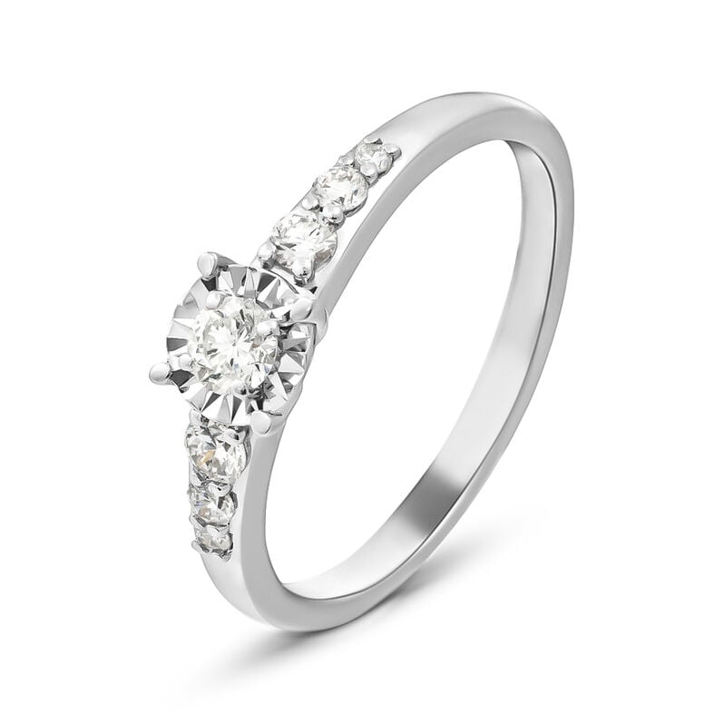 Anello Solitario Diamotion Oro Bianco Diamanti - Anelli con Pietre Donna | Stroili