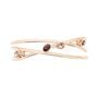 Bangle in metallo rosato e pietre colore rosa