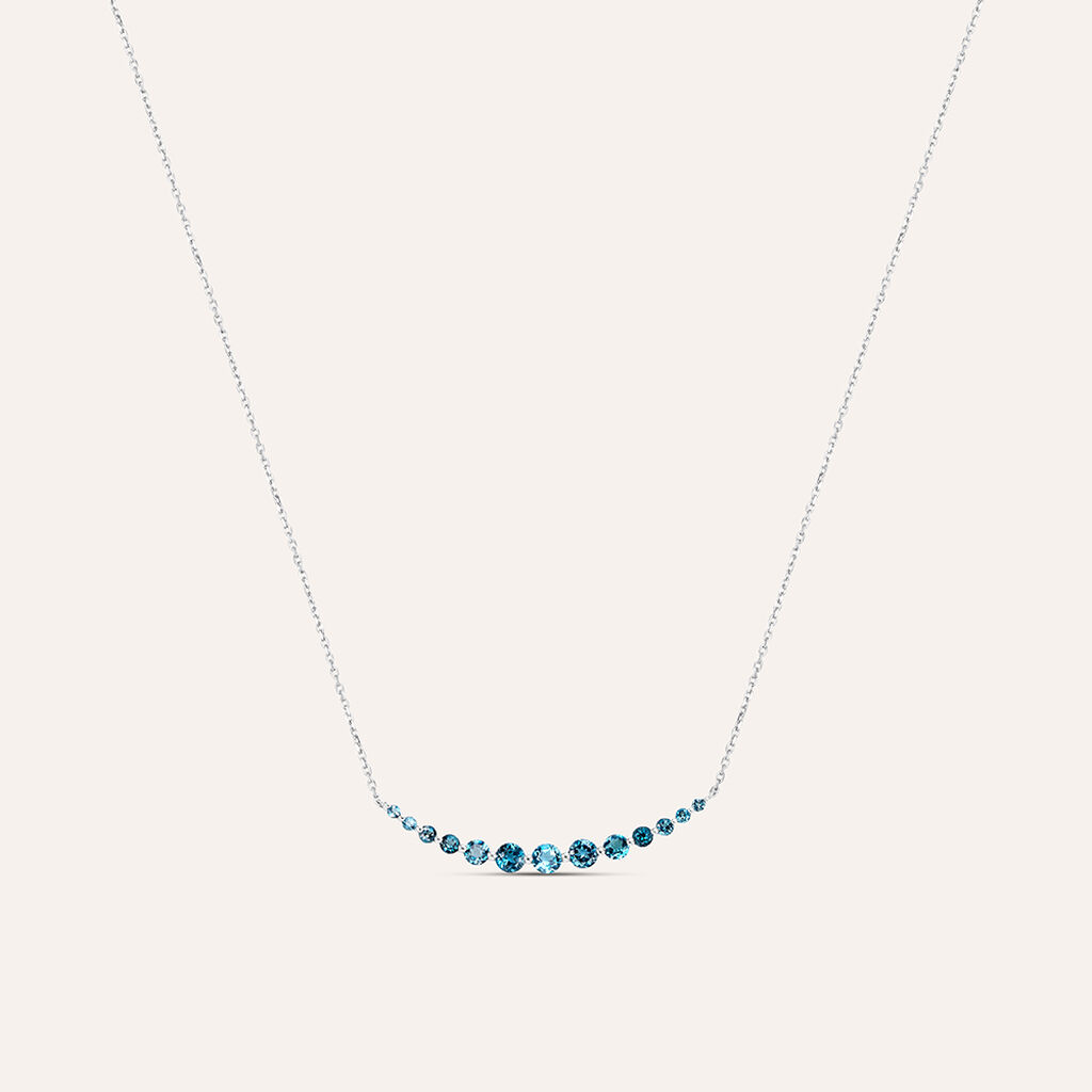 Collana Amélie Oro Bianco Topazio - Collane Donna | Stroili