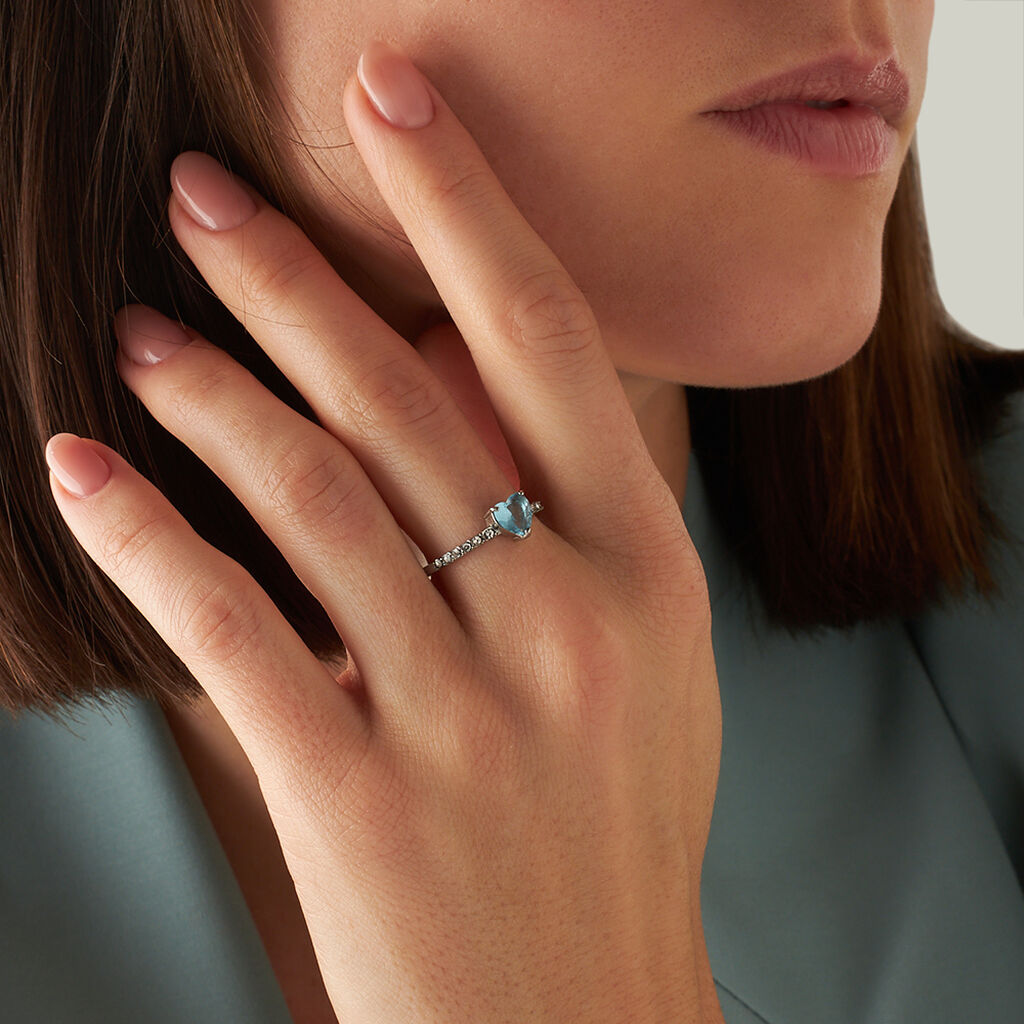 Anello Solitario Lady Chic Acciaio Cristallo - Anelli con Pietre Donna | Stroili
