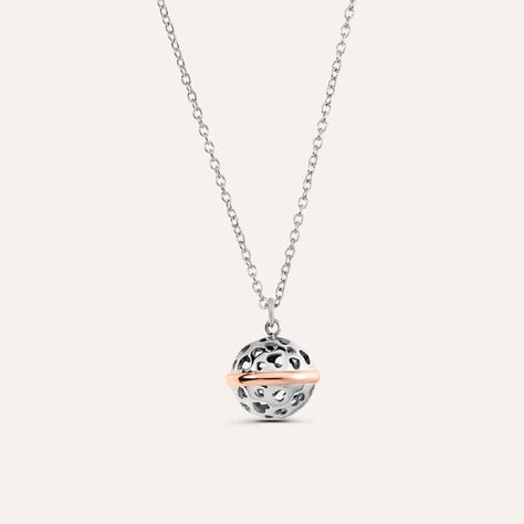 Collana Chiama Angeli Lady Code Acciaio Bicolore Bianco / Rosa - Collane Chiama Angeli Donna | Stroili
